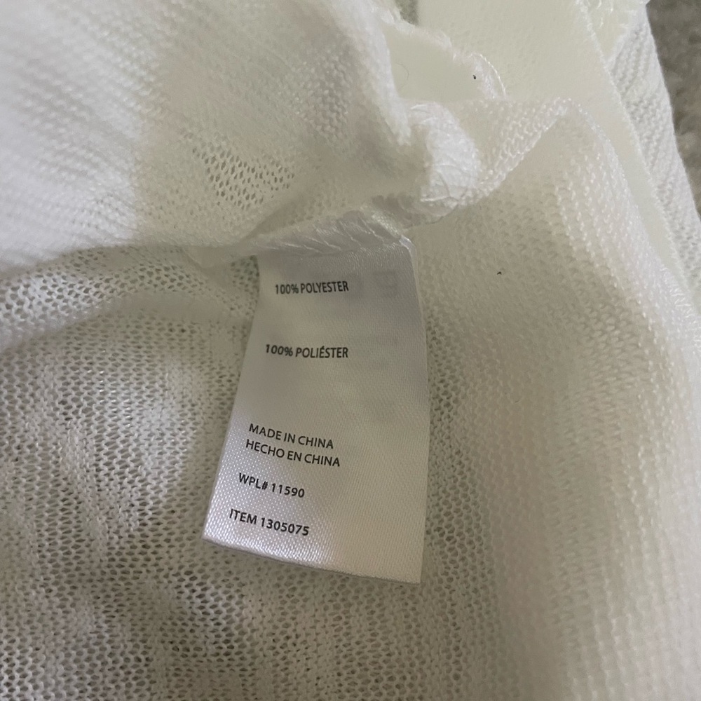 NWT Weatherproof Vintage White/Cream Sheer Hoodie - Picture 4 of 5